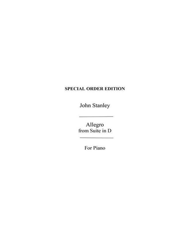 Stanley, J Allegro From Suite In D (Williams)